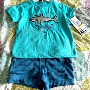 Boys 12 months shark set